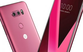معرفی گوشی ال جی LGV30 با رنگ Rasberry Rose
